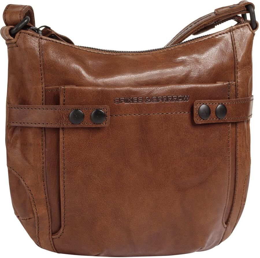 Spikes & Sparrow Schoudertas echt leder