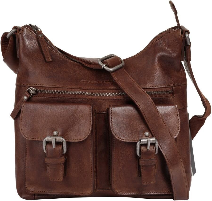 Spikes & Sparrow Schoudertas echt leder - Foto 6