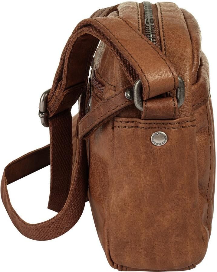 Spikes & Sparrow Schoudertas echt leder