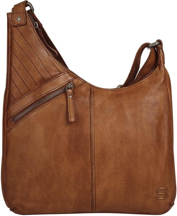 Spikes & Sparrow Schoudertas echt leder