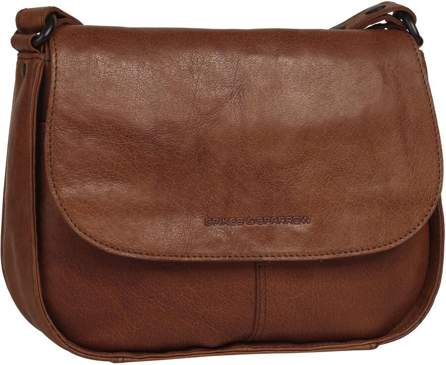 Spikes & Sparrow Schoudertas echt leder