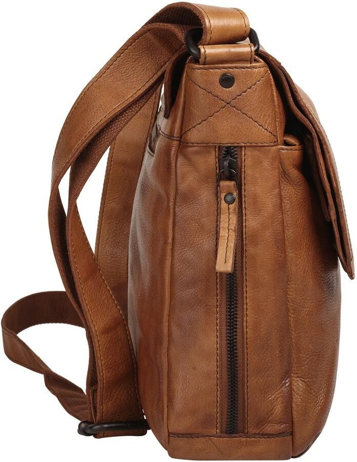 Spikes & Sparrow Schoudertas echt leder