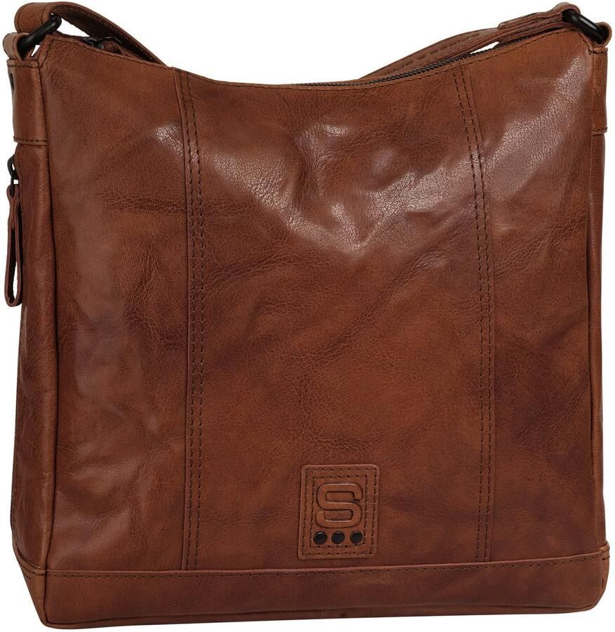 Spikes & Sparrow Schoudertas echt leder