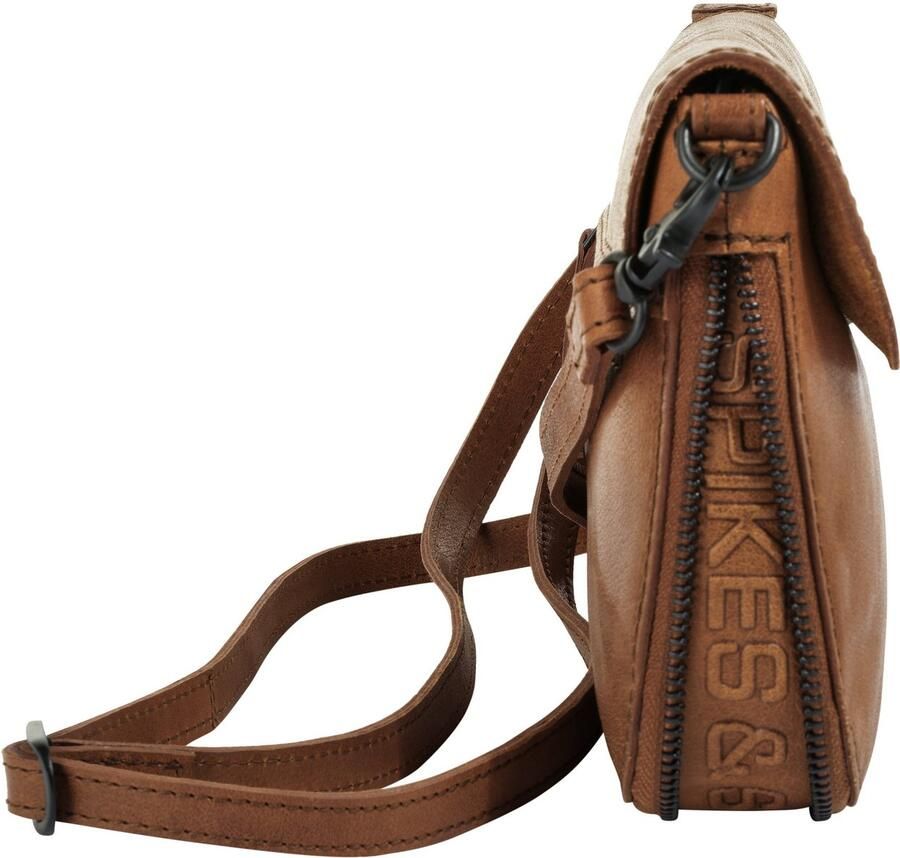 Spikes & Sparrow Schoudertas echt leder