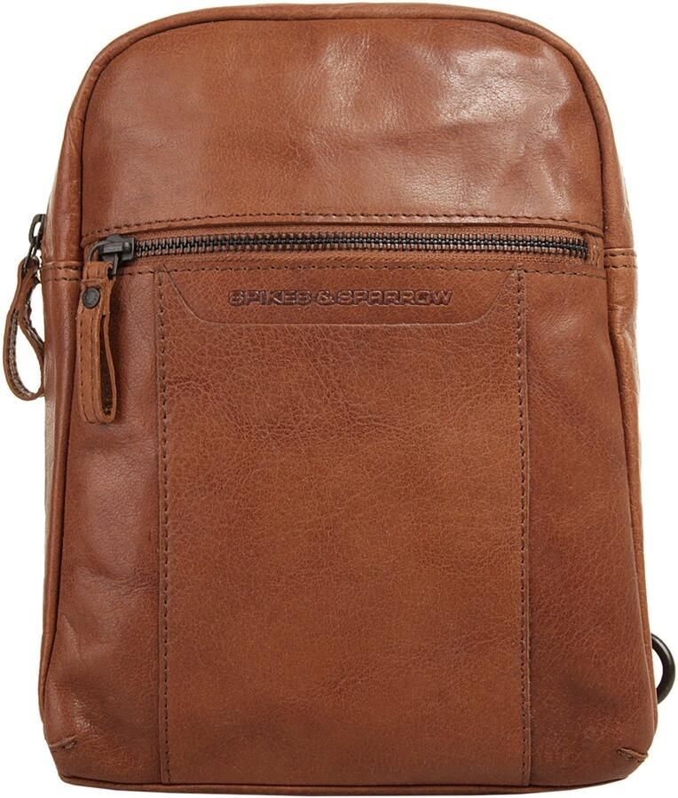 Spikes & Sparrow Schoudertas echt leder