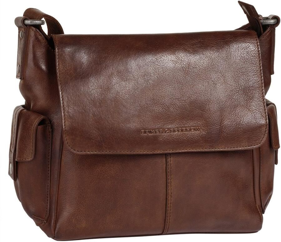 Spikes & Sparrow Schoudertas echt leder