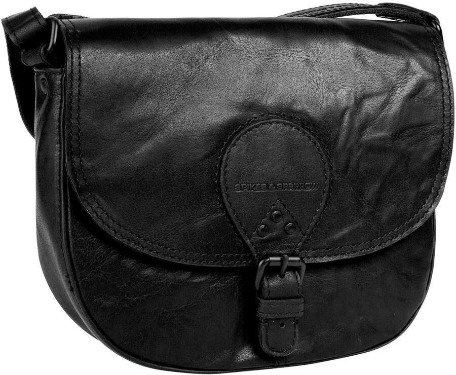 Spikes & Sparrow Schoudertas echt leder
