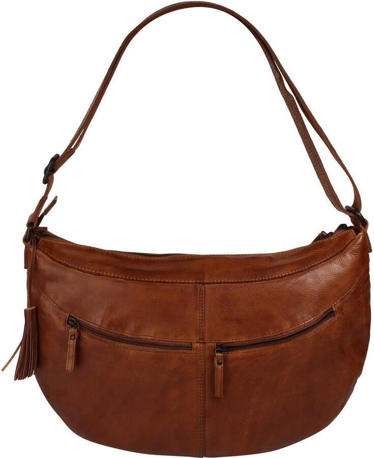 Spikes & Sparrow Schoudertas echt leder