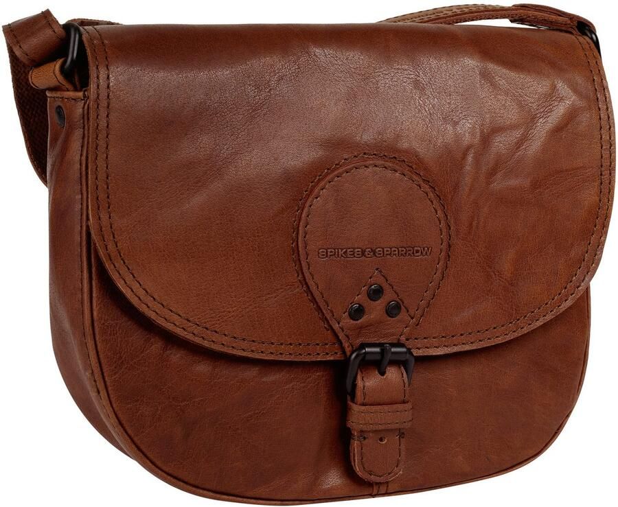 Spikes & Sparrow Schoudertas echt leder