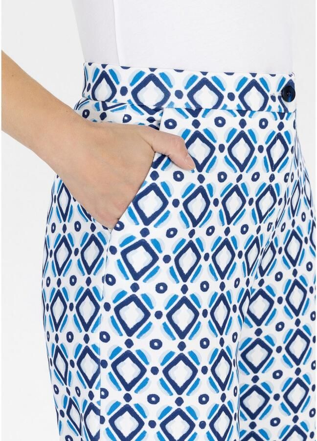 Steh n 3 4 broek met grafisch patroon