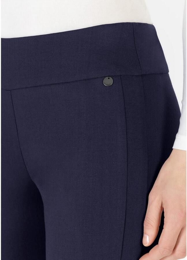 Steh n 7 8 broek Ina Straight Fit met zijdelingse splitten