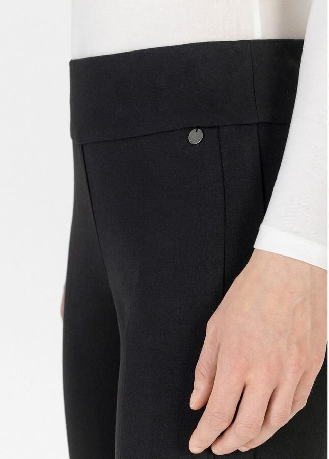 Steh n 7 8 broek Ina Straight Fit met zijdelingse splitten