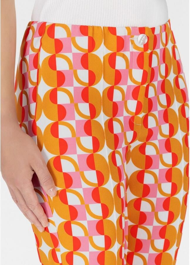 Stehmann 7 8 broek met breed patroon