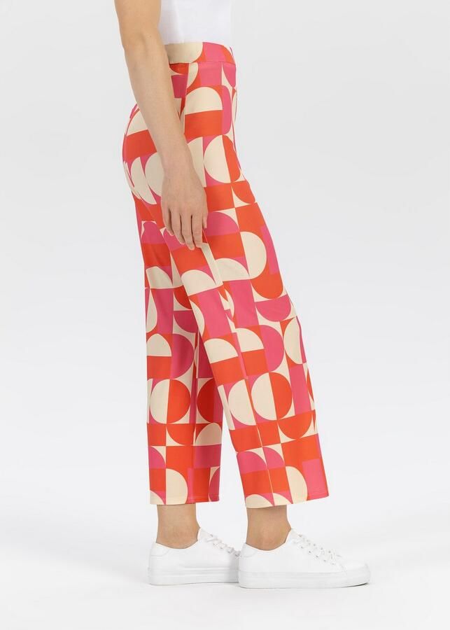 STEHMANN Straight leg stoffen broek met verkort model 'Filiz'