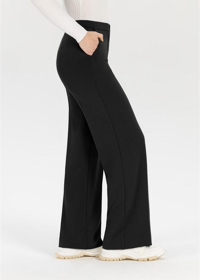 STEHMANN Wide leg bandplooibroek met steekzakken model 'Hillda' - Foto 2