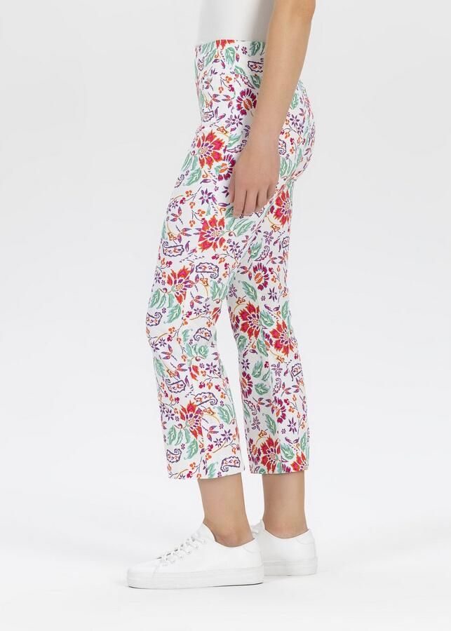 Stehmann Stoffen broek Zomerbroek met bloemenpatroon 7 8-lengte met elastische tailleband - Foto 3