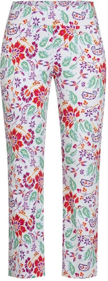 Stehmann Stoffen broek Zomerbroek met bloemenpatroon 7 8-lengte met elastische tailleband - Foto 4