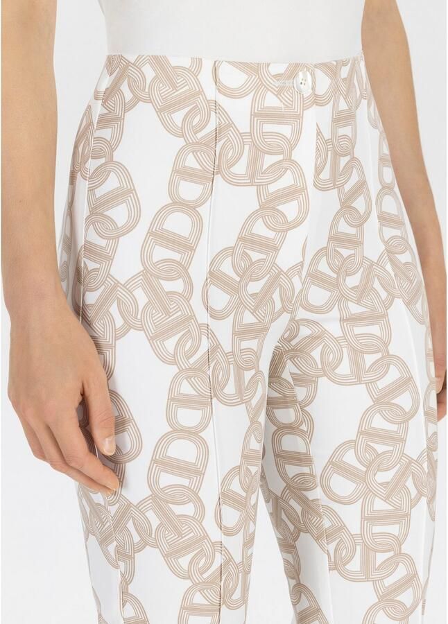 STEHMANN Regular fit stoffen broek met vaste persplooien model 'Ellsa'