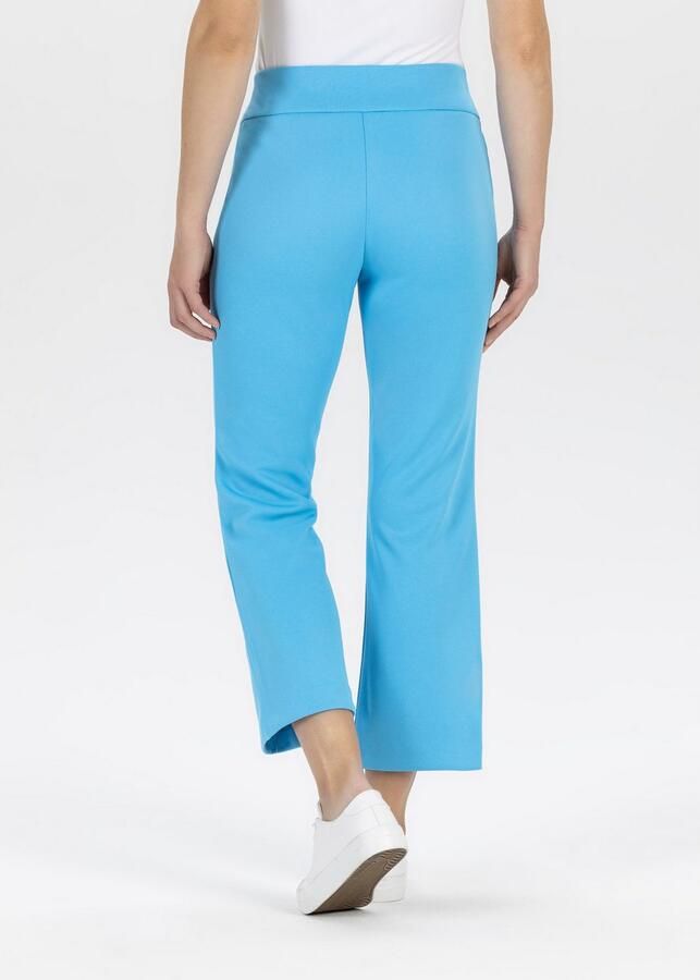 STEHMANN Flared cut broek in verkorte pasvorm met riem model 'Ina' - Foto 2