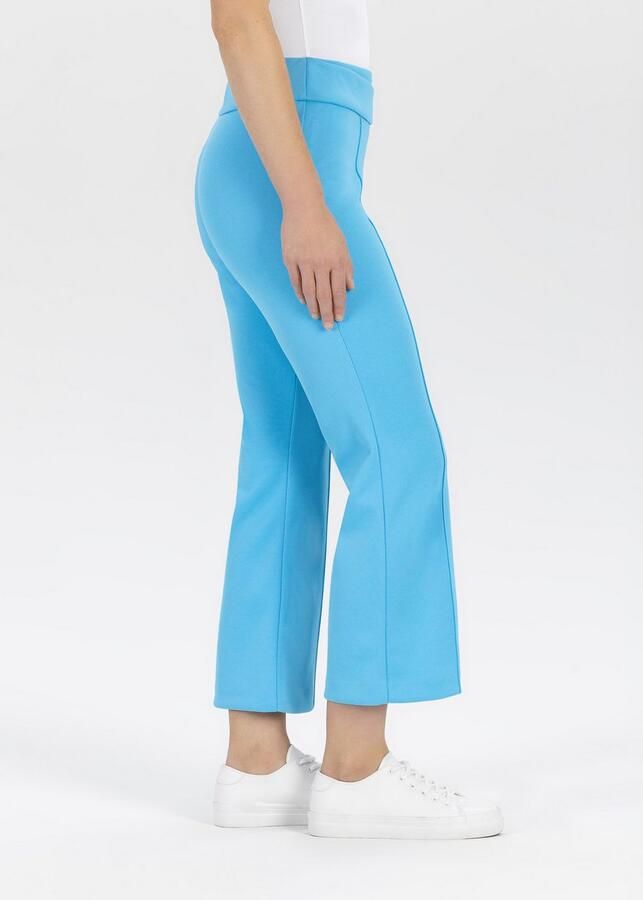 STEHMANN Flared cut broek in verkorte pasvorm met riem model 'Ina' - Foto 3