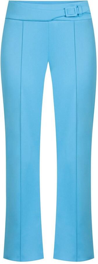 STEHMANN Flared cut broek in verkorte pasvorm met riem model 'Ina' - Foto 4