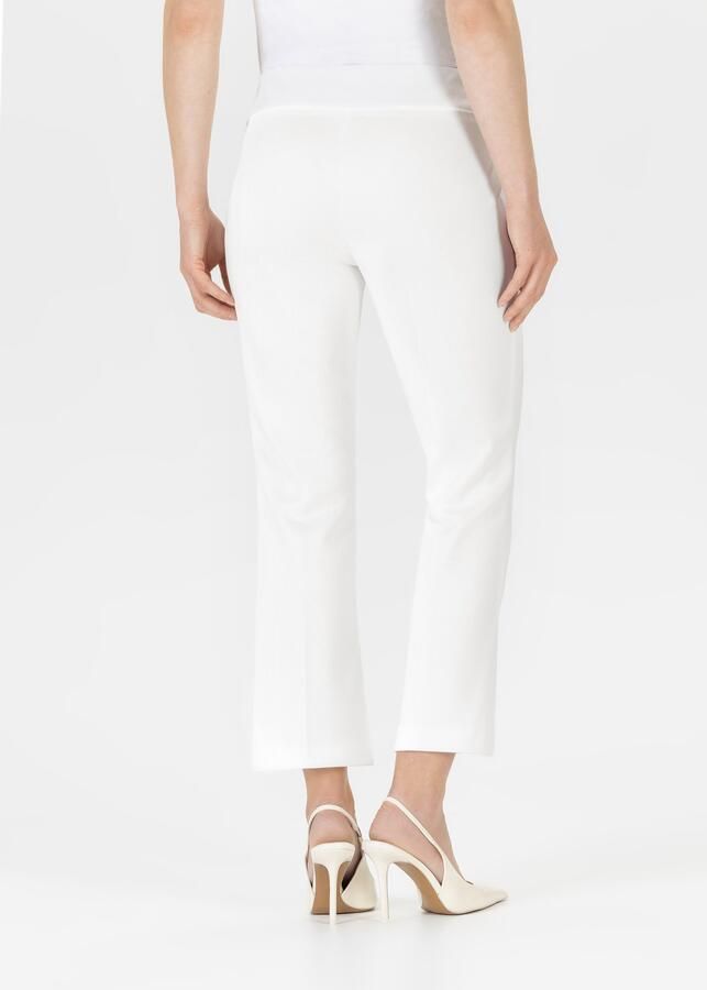 STEHMANN Flared cut broek in verkorte pasvorm met riem model 'Ina' - Foto 2