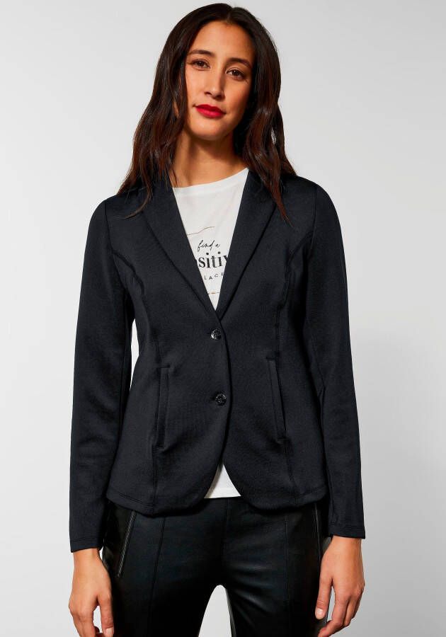 STREET ONE Lange blazer met 2-knoopsmodel