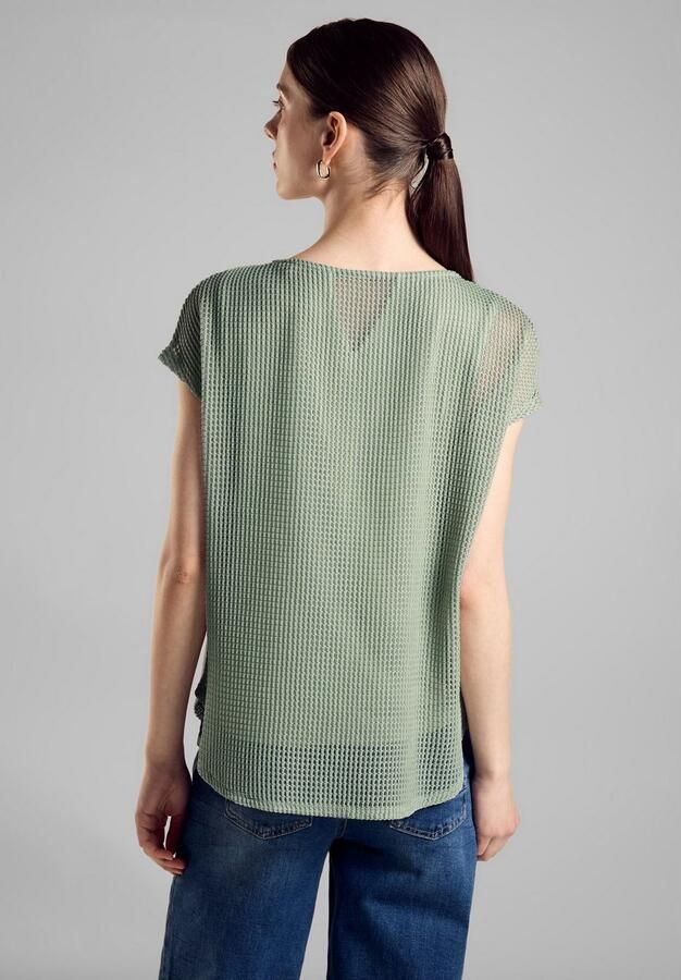 STREET ONE 2-in-1-shirt met mesh-structuur bovenstof - Foto 3