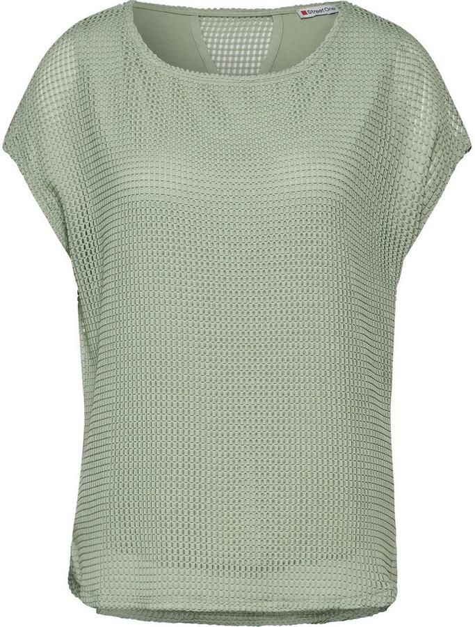 STREET ONE 2-in-1-shirt met mesh-structuur bovenstof