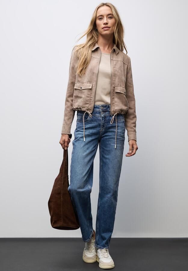 STREET ONE 5-pocket jeans Style Straight Leg met galonstrepen en stretch - Foto 3