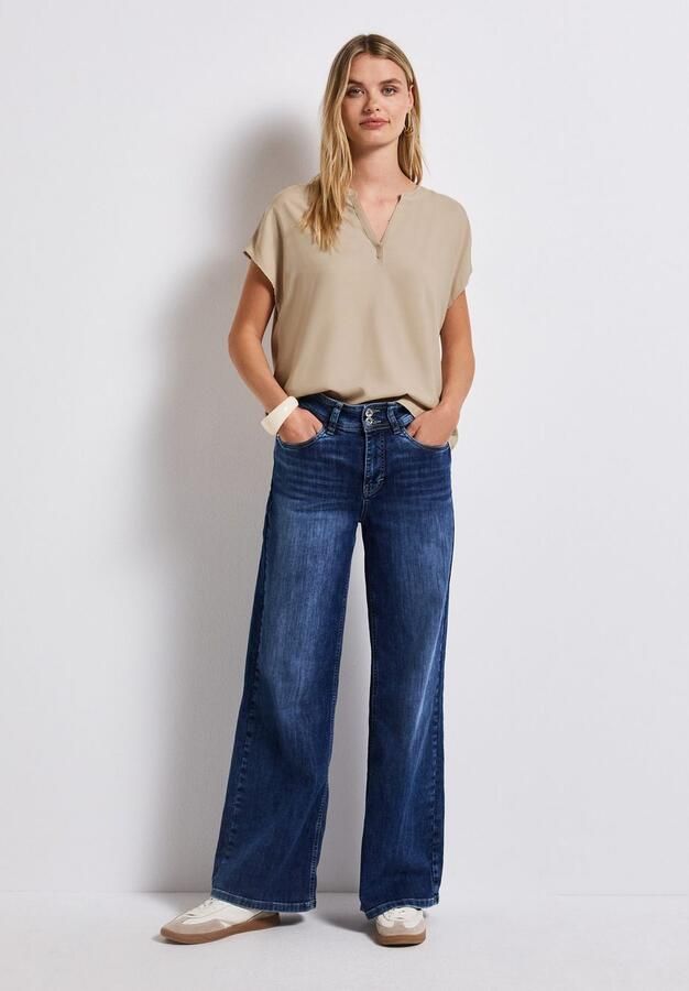 STREET ONE Blouse met korte mouwen Hals met split - Foto 6