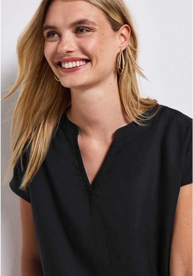 STREET ONE Blouse met korte mouwen Hals met split - Foto 2