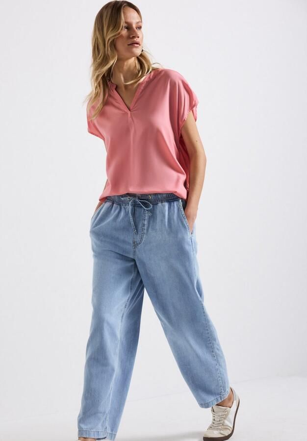 STREET ONE Blouse met korte mouwen Hals met split - Foto 5