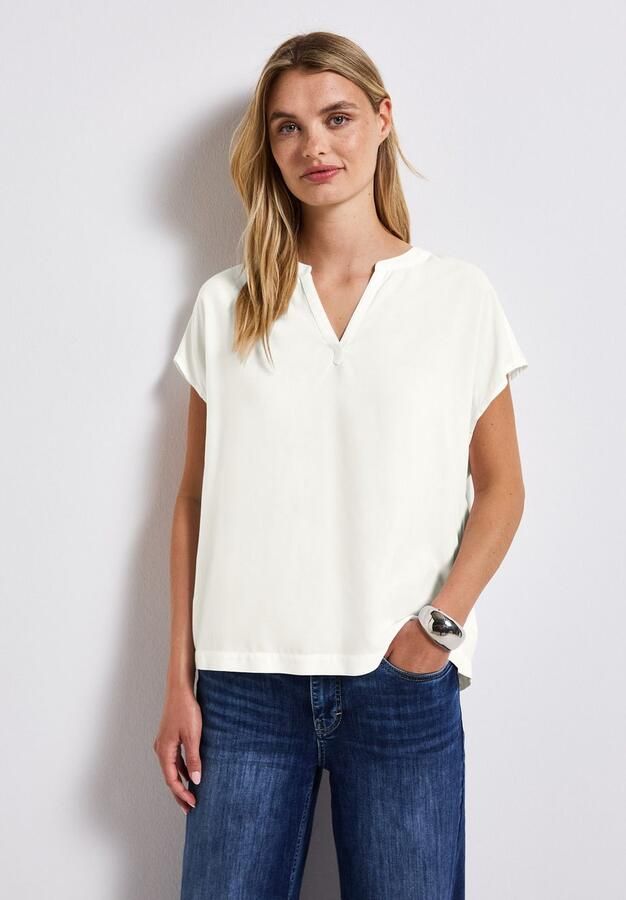 STREET ONE Blouse met korte mouwen Hals met split - Foto 3