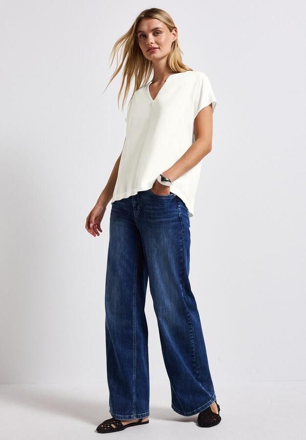 STREET ONE Blouse met korte mouwen Hals met split - Foto 6