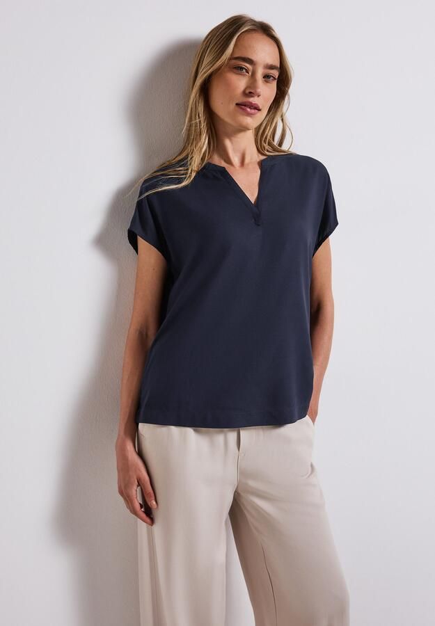 STREET ONE Blouse met korte mouwen Hals met split - Foto 4