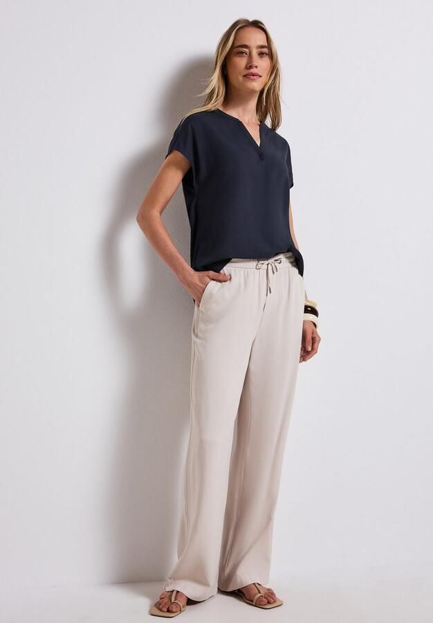 STREET ONE Blouse met korte mouwen Hals met split - Foto 3