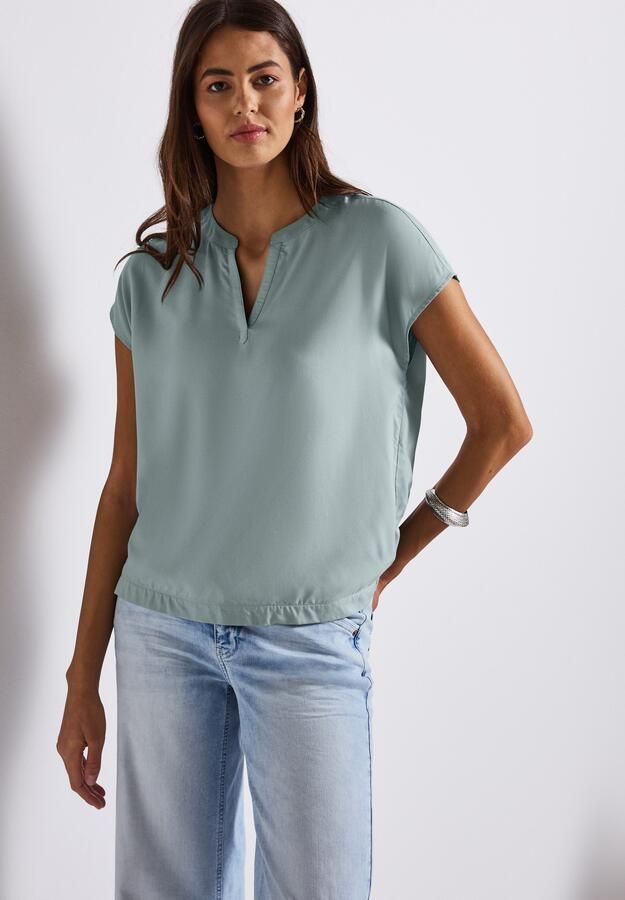 STREET ONE Blouse met korte mouwen Hals met split - Foto 7