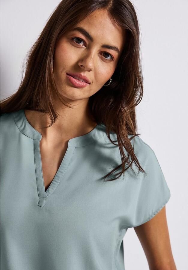 STREET ONE Blouse met korte mouwen Hals met split - Foto 2