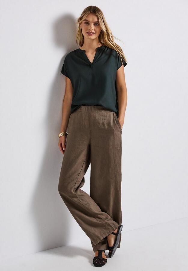 STREET ONE Blouse met korte mouwen Hals met split - Foto 4