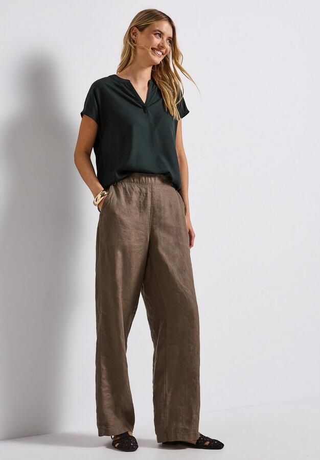 STREET ONE Blouse met korte mouwen Hals met split - Foto 5