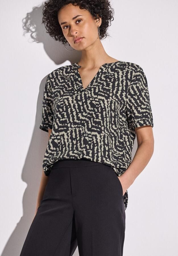 STREET ONE Blouse met korte mouwen met grafisch patroon - Foto 4