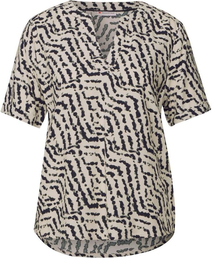 STREET ONE Blouse met korte mouwen met grafisch patroon