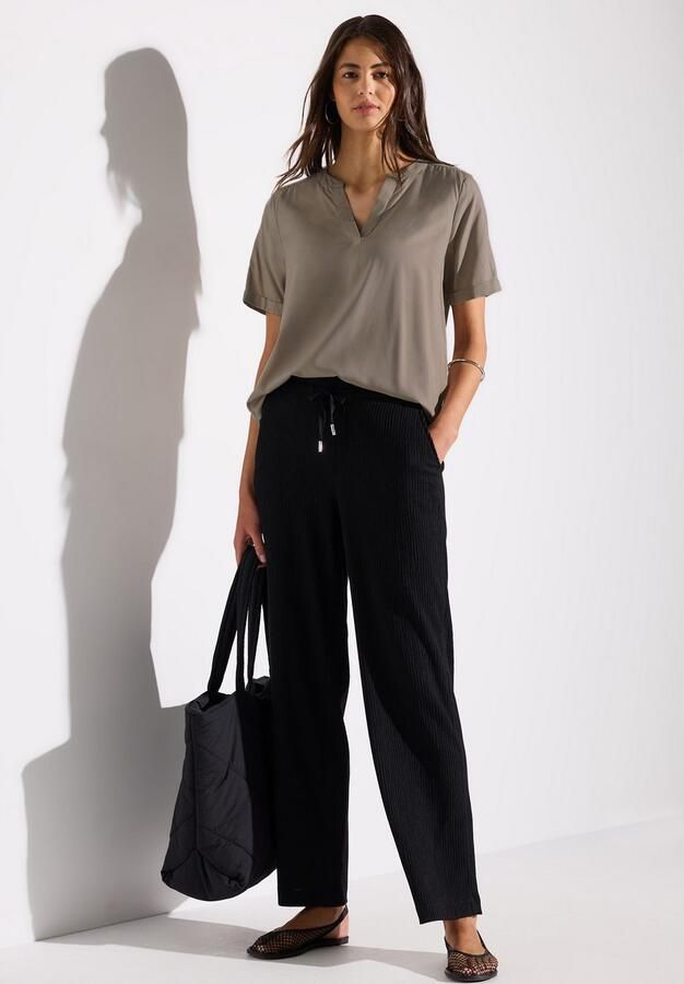 STREET ONE Blouse met korte mouwen met ingesneden ronde hals - Foto 4