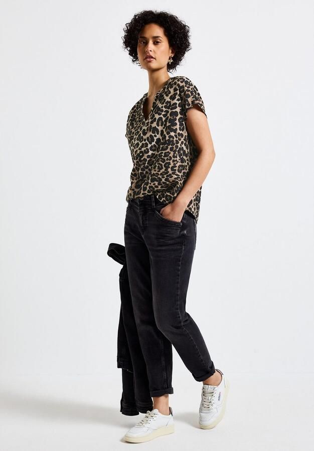 STREET ONE Blouse met korte mouwen met luipaardprint - Foto 5