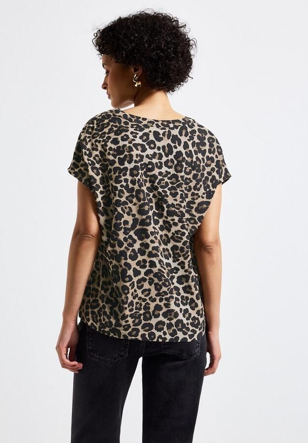 STREET ONE Blouse met korte mouwen met luipaardprint - Foto 6