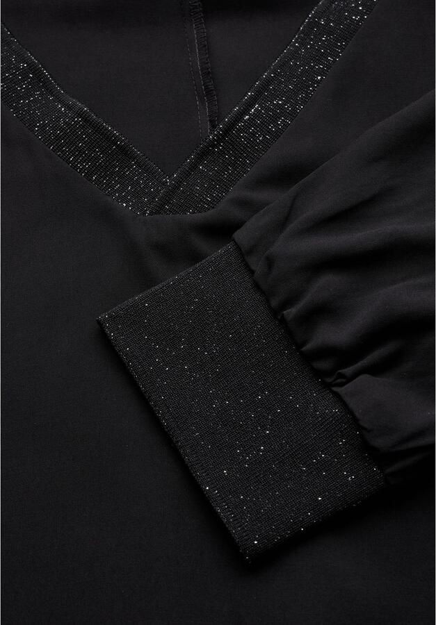 STREET ONE Blouse met lange mouwen van 100% viscose met glitterdetails - Foto 3