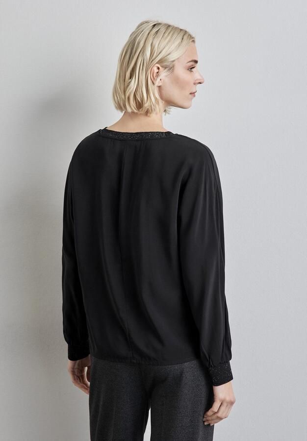 STREET ONE Blouse met lange mouwen van 100% viscose met glitterdetails - Foto 5