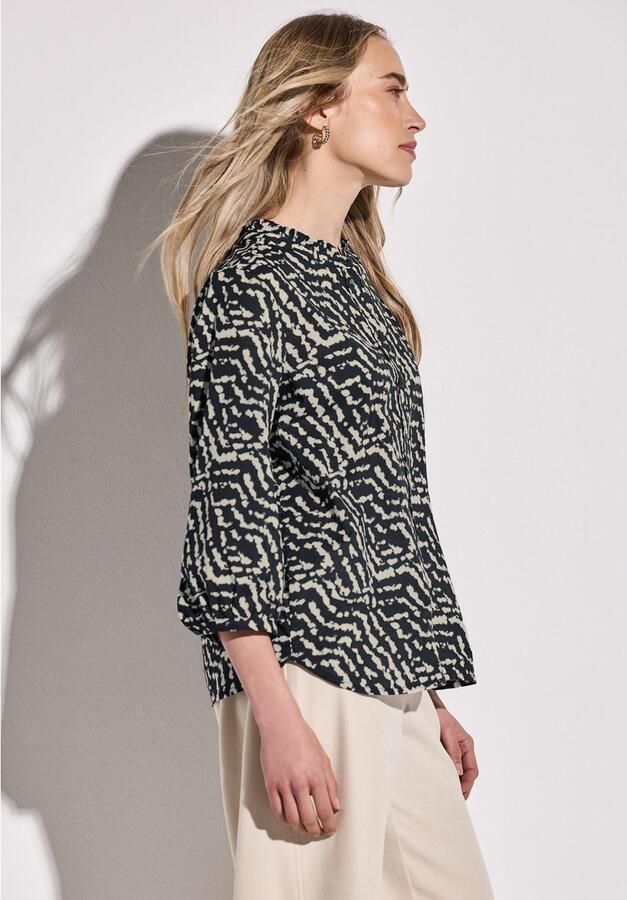 STREET ONE Blouse met ruches 3 4 mouw met ruffles en grafische print - Foto 2
