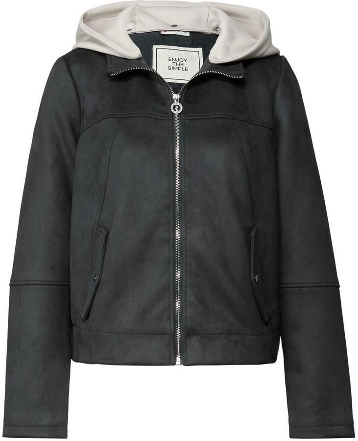 STREET ONE Blouson Korte Jack met Opstaande Kraag en afneembare Capuchon